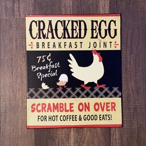 Chicken metal sign